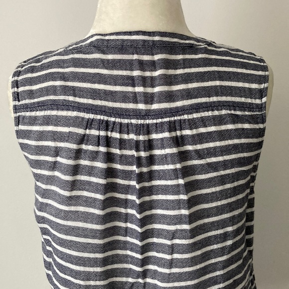 LOFT Ann Tylor Striped Sleeves Button Down - Picture 6 of 8